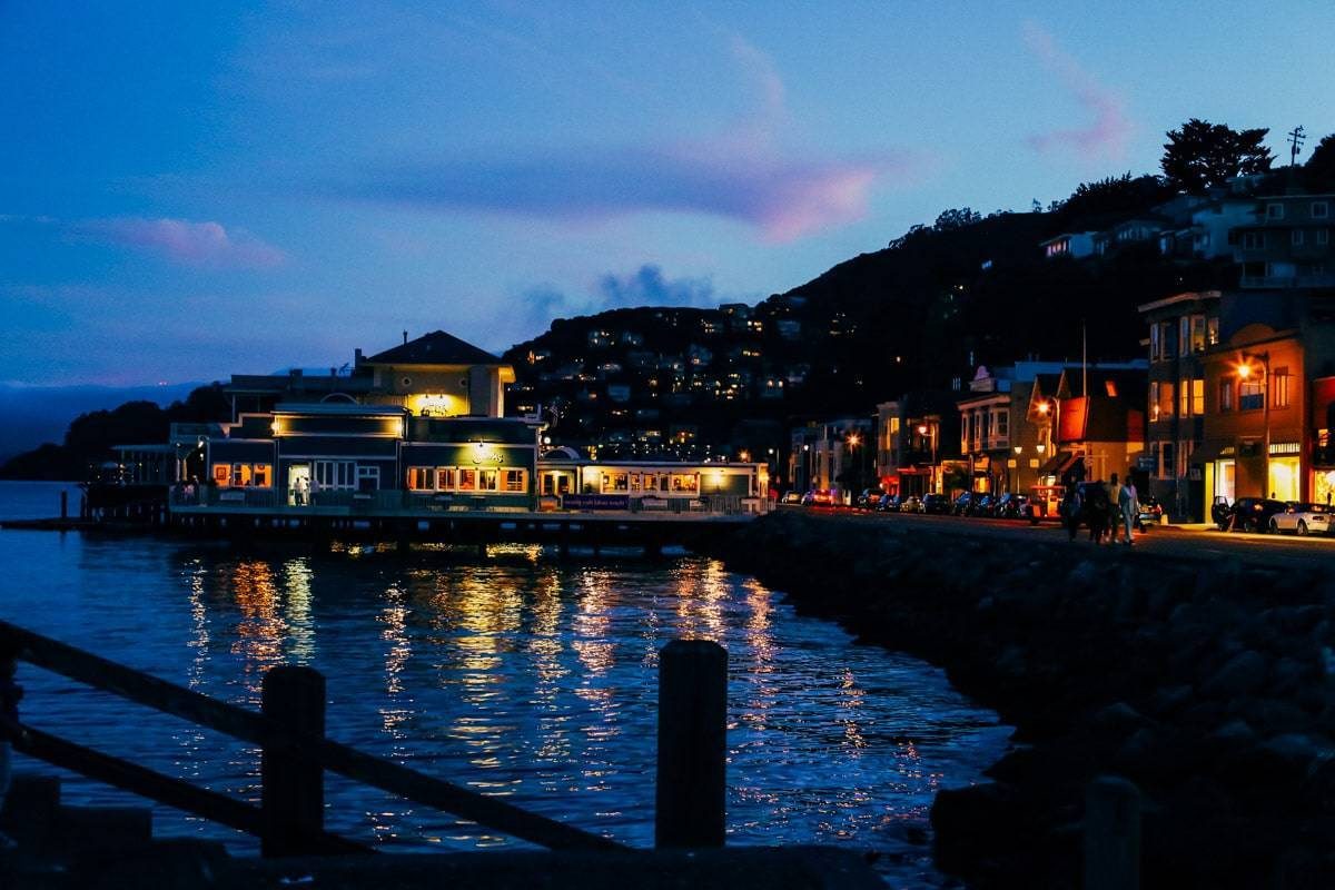 Lights at night.